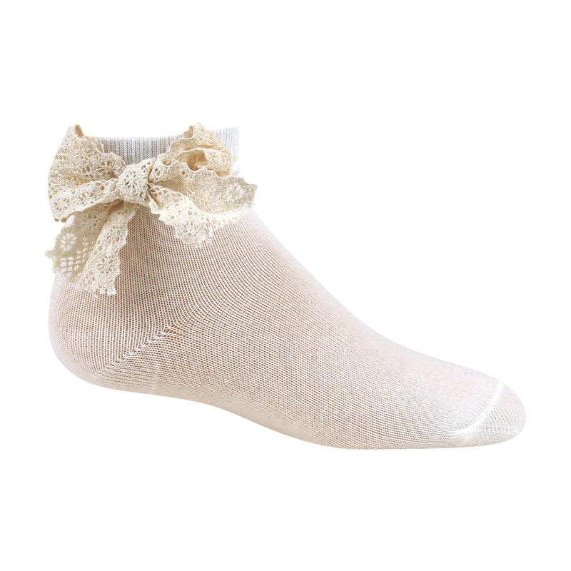 1009 ZUBII LACE BOW ANKLE SOCK