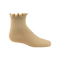 1026 ZUBII LACE TRIM TEXTURE ANKLE SOCK