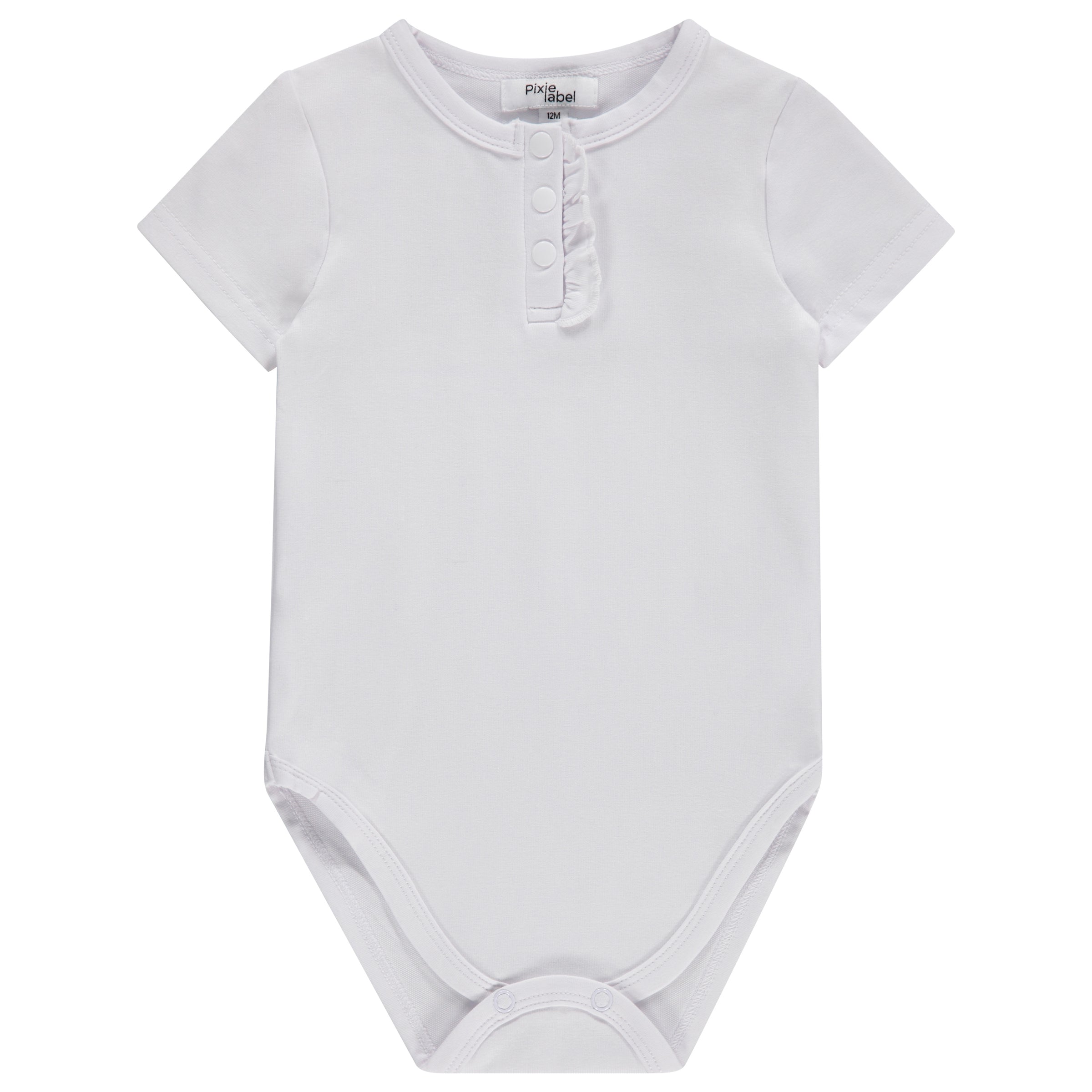 10219 FINE COTTON RUFFLE ONESIE