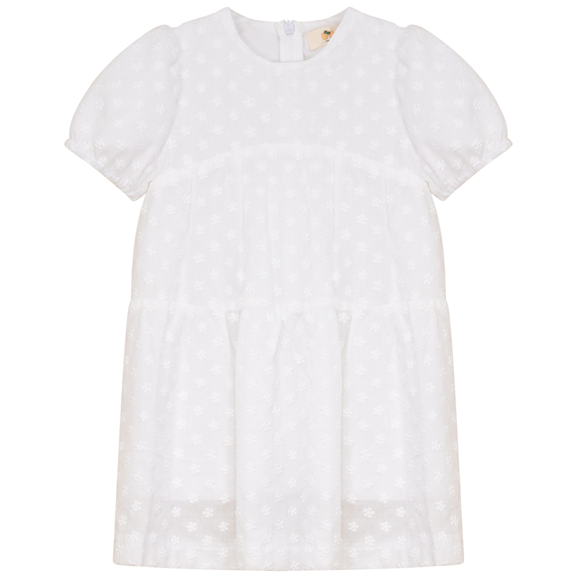 DS5Y3649 APRICOT GIRLS ZIPPER DRESS ELASTIC CUFFS