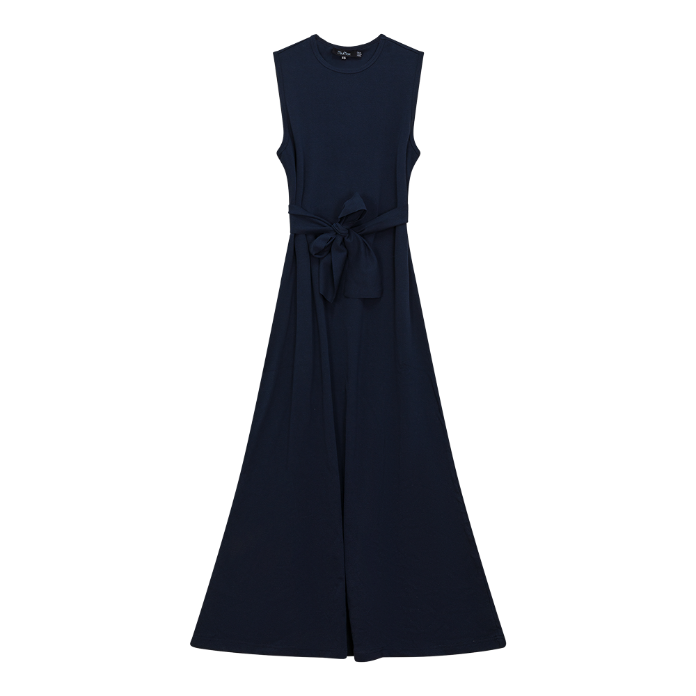 navy blue dress for baby girl snilers Jumper Dress for Women Adjustable Straps Sleeveless Wide Hemline  Long Dress Loose Square Neck Midi Bib Overall Dress with Pockets main image 1