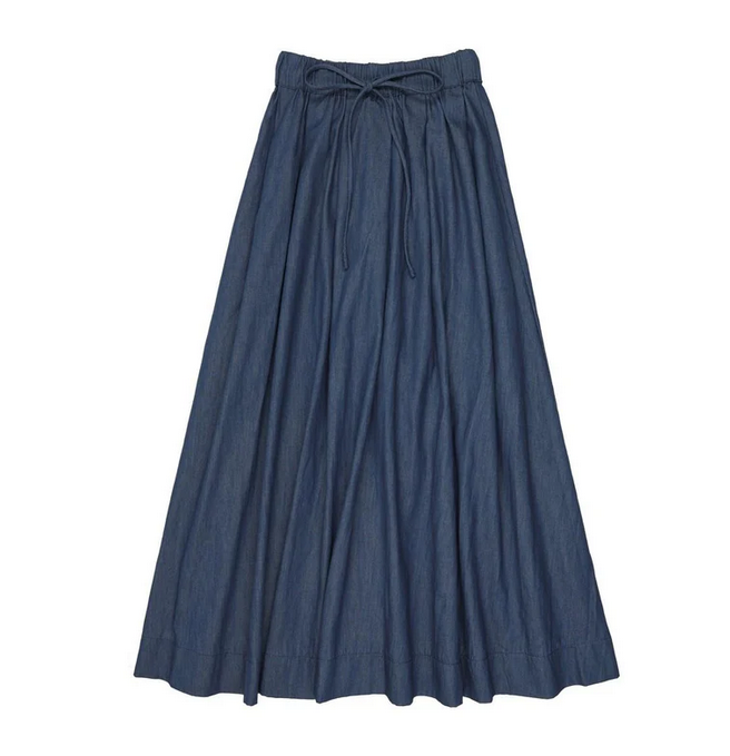 20-268 TEELA DENIM MAXI SKIRT – Wesley Hills Boutique