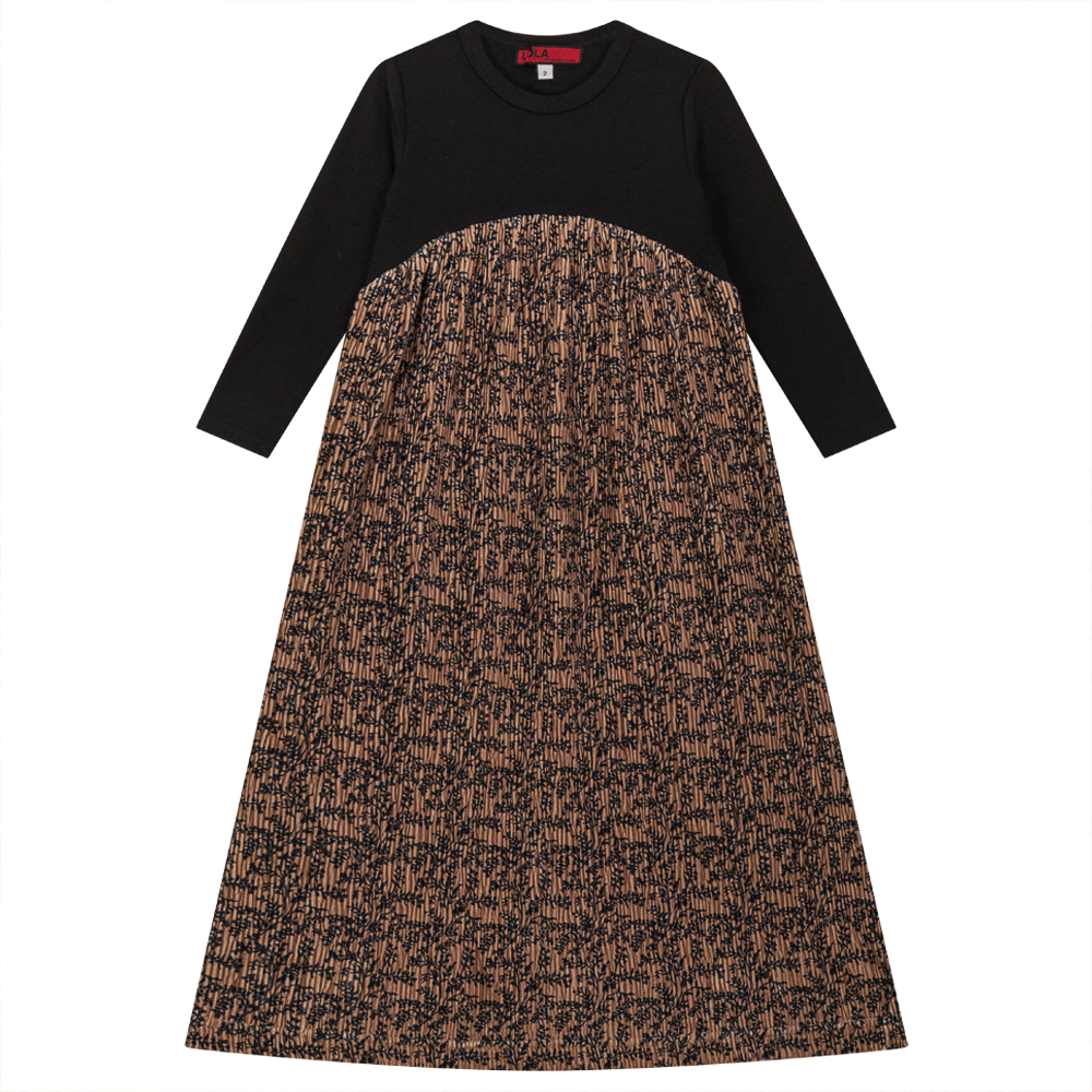 WB3CP4907 LOLA GIRLS LONG ROBE W RIB KNIT TOP Wesley Hills Boutique