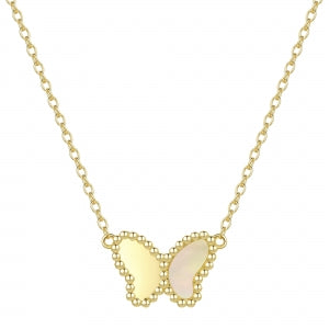 N4854 DLUX GP BUTTERFLY STONE NECKLACE