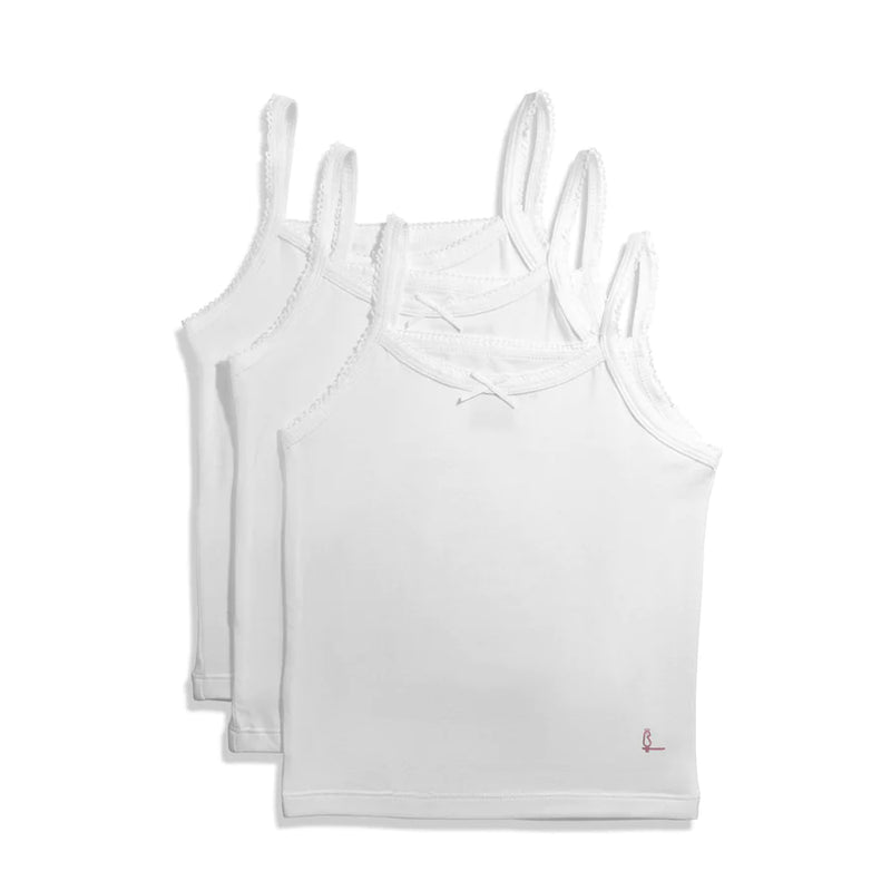 f205 feathers girls solid white vests
