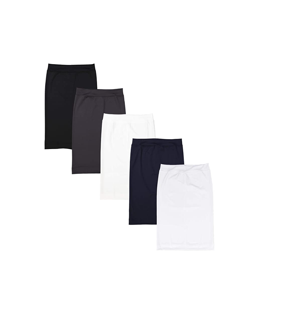 Kiki Riki Women's Cotton Pencil Skirt - Black, Stretchy Pull-On, Elastic Waistband, Size Small