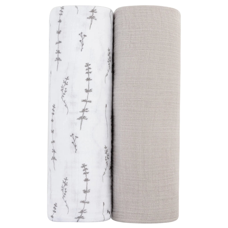 ELYS & CO 2PK COTTON MUSLIN SWADDLE SET