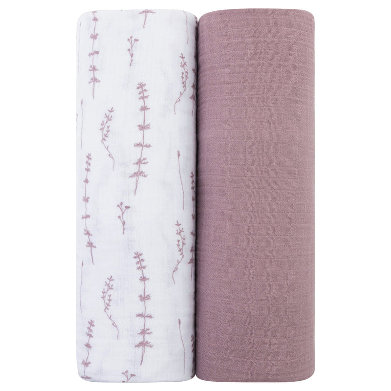 ELYS & CO 2PK COTTON MUSLIN SWADDLE SET