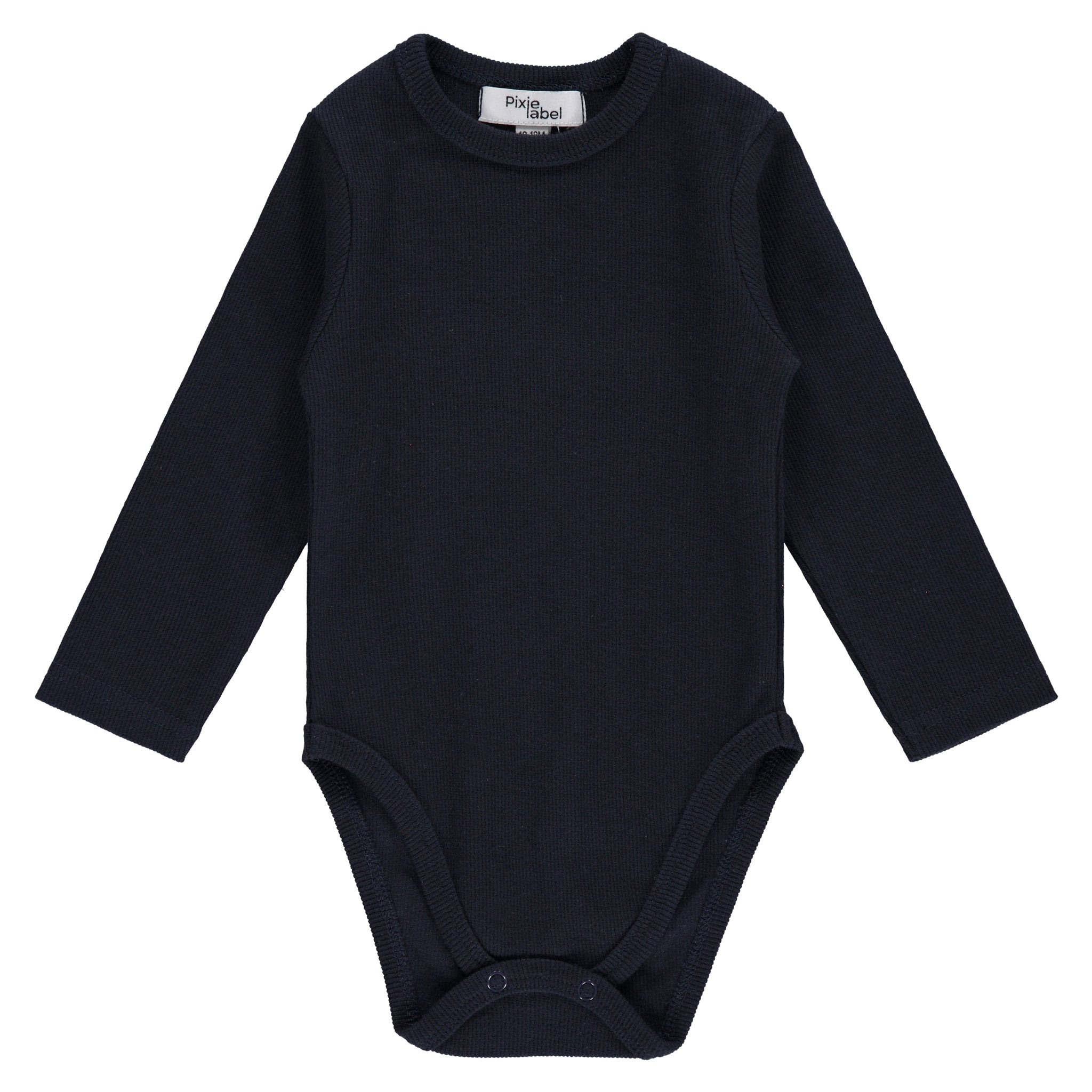 10022 PIXIE LABEL RIBBED ONESIE LS