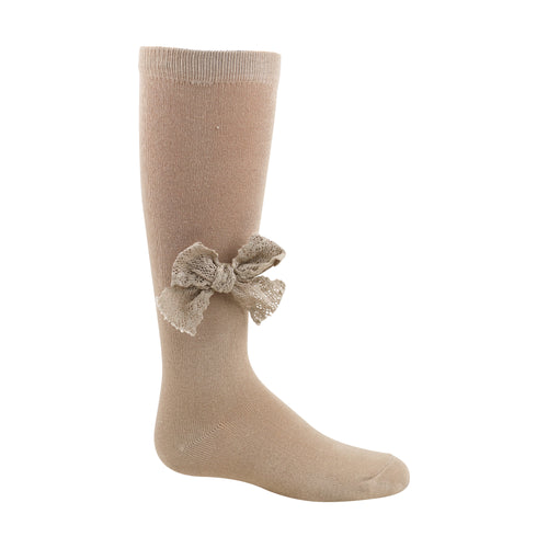 1008 ZUBII LACE BOW KNEE SOCK