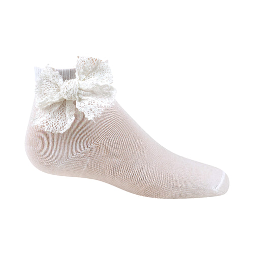1009 ZUBII LACE BOW ANKLE SOCK