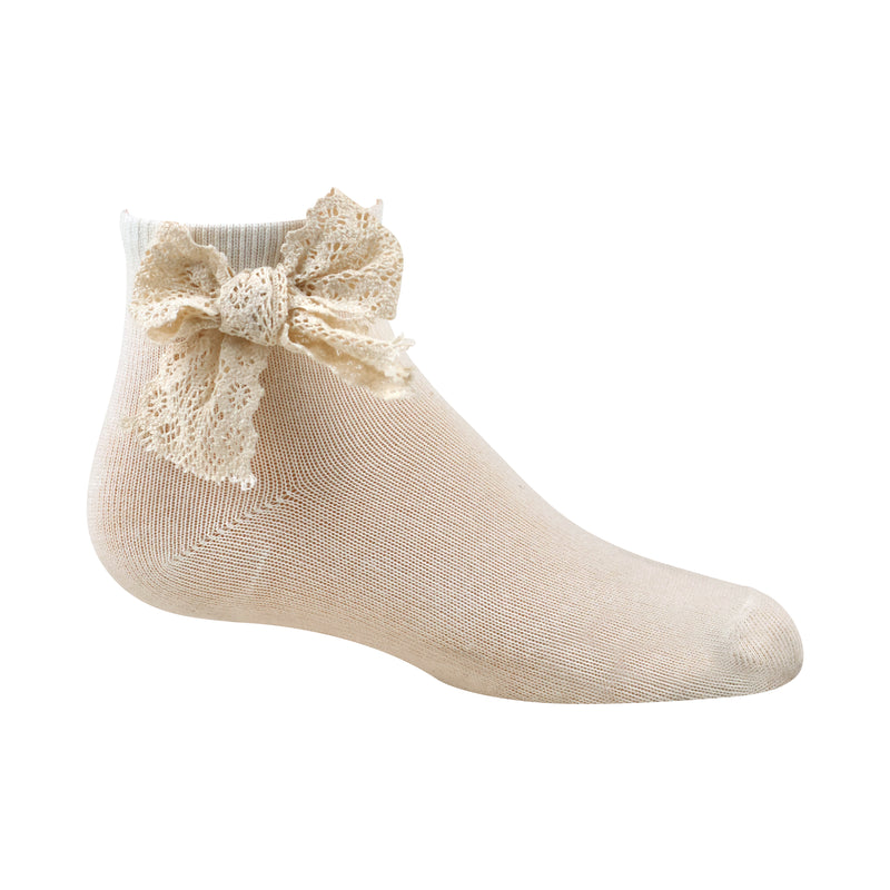 1009 ZUBII LACE BOW ANKLE SOCK
