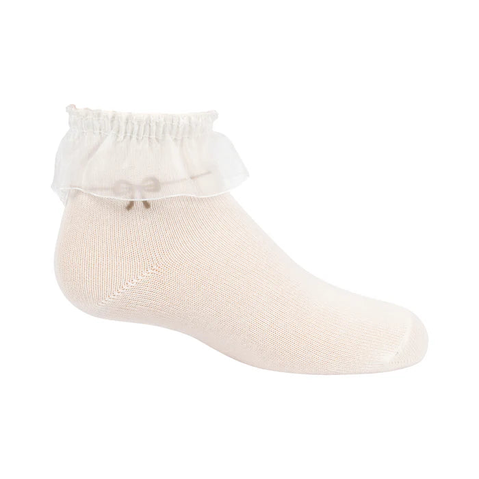 1109 ZUBII SUEDE BOW RUFFLE ANKLE
