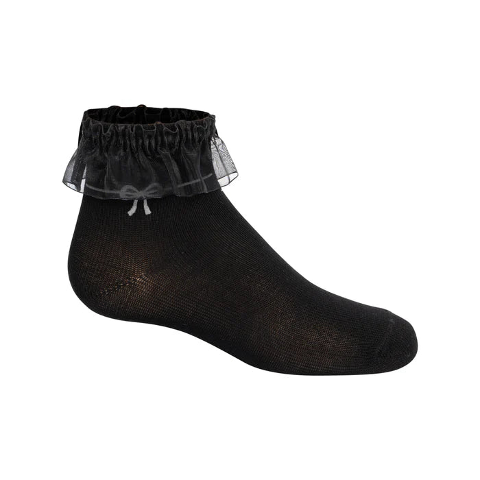 1109 ZUBII SUEDE BOW RUFFLE ANKLE