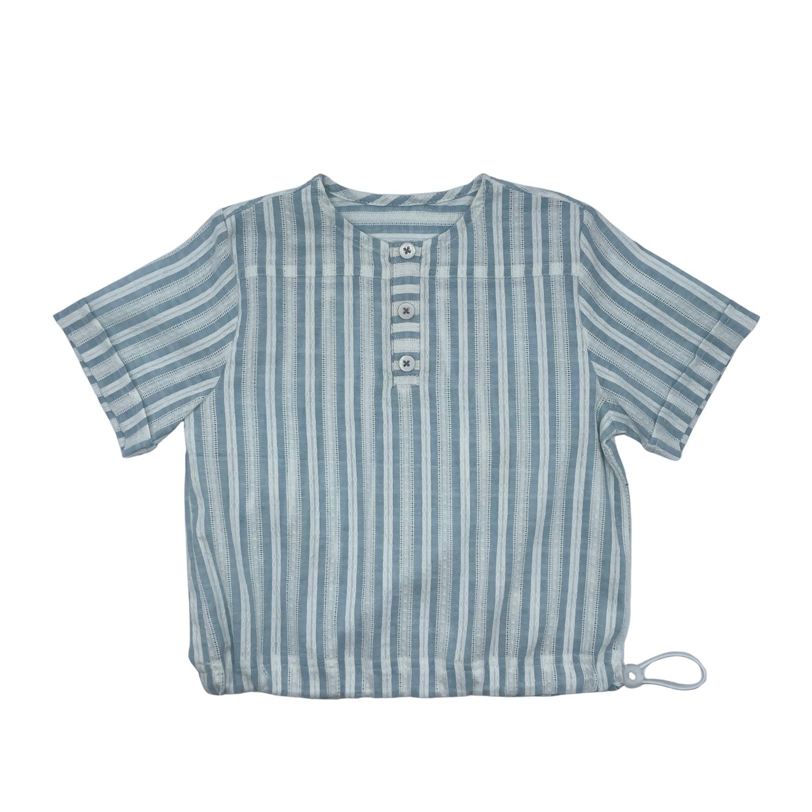 12-269 LONE FEATHER TEXTURED STRIPE SHIRT