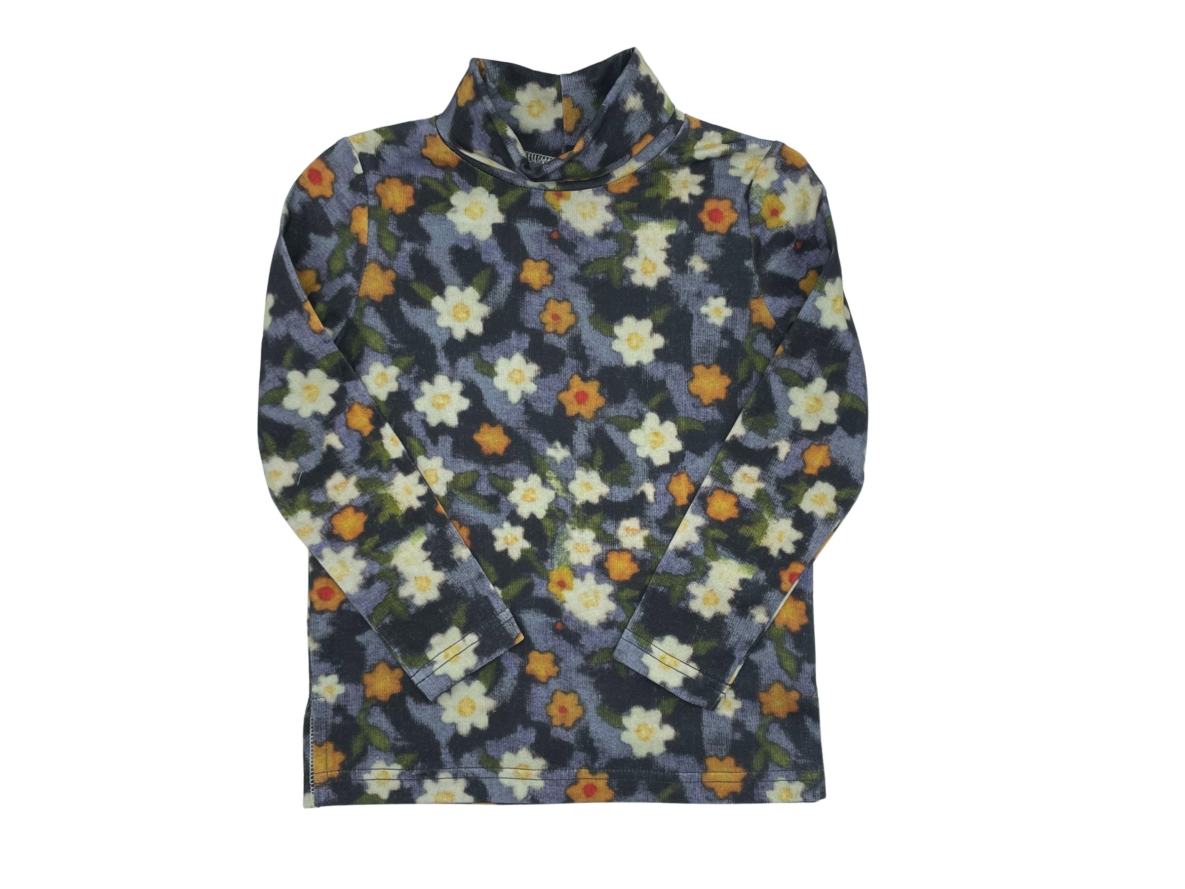 13-422 ZALOO WATERCOLOR FLORAL TURTLENECK