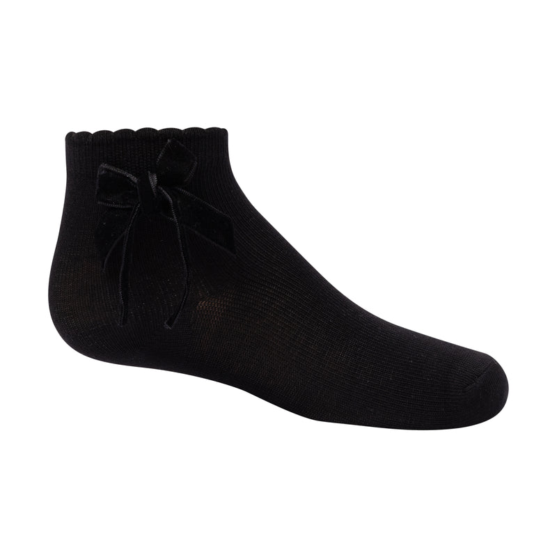 1303 ZUBII THIN VELVET BOW ANKLE