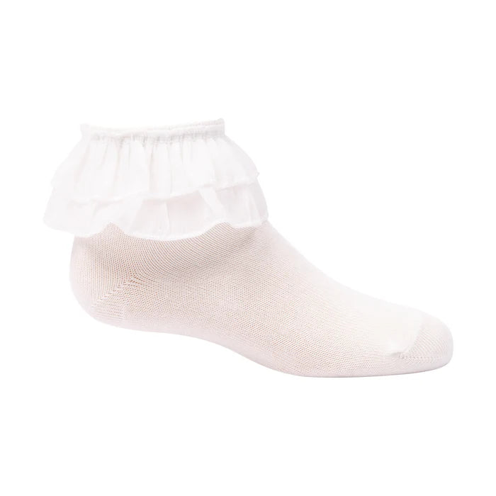 1319 ZUBII CHIFFON DOUBLE RUFFLE ANKLE