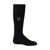 1375 ZUBII EMBROIDERED HEART KNEE SOCKS