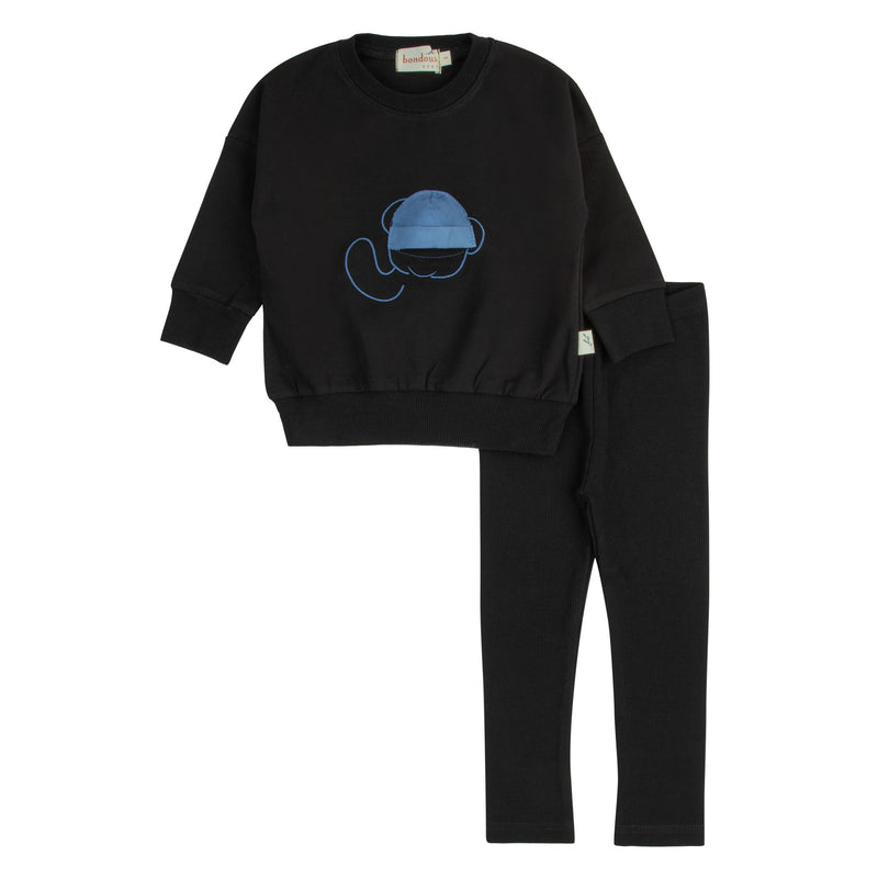 245TP BONDOUX BLACK CORDUROY 2PC SET
