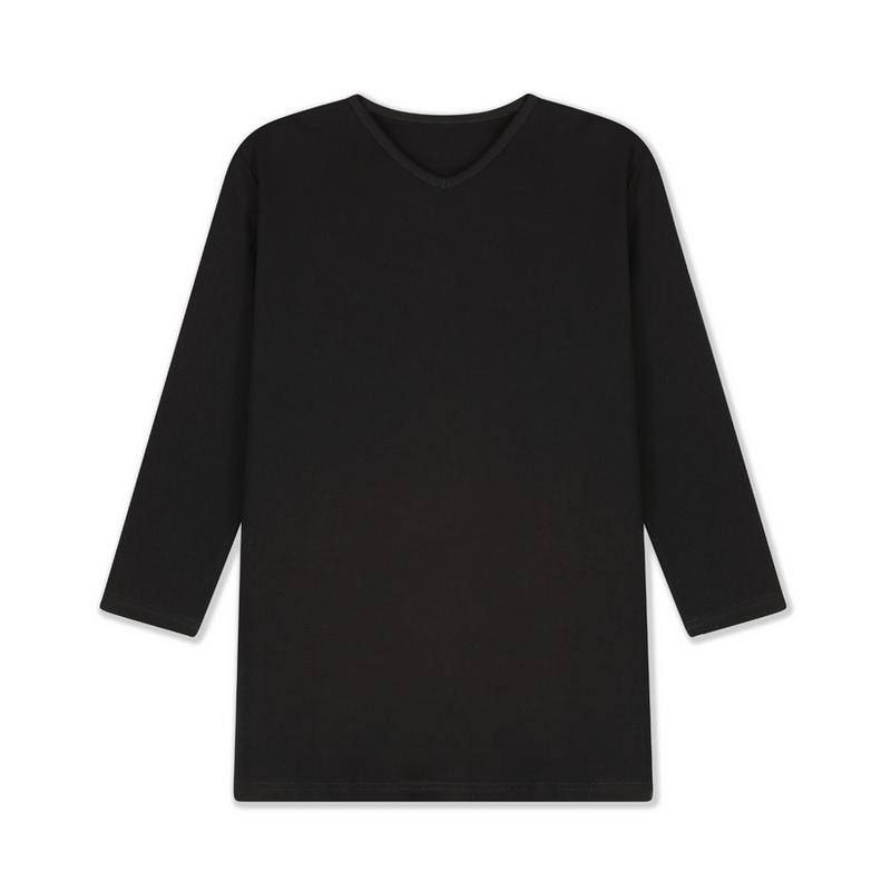 WT1701 THREE BOWS HIGH V-NECK T-SHIRT WOMEN