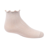 1413 ZUBII PATTERN SCALLOP EDGE MODAL ANKLE SOCK