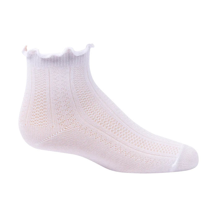 1413 ZUBII PATTERN SCALLOP EDGE MODAL ANKLE SOCK
