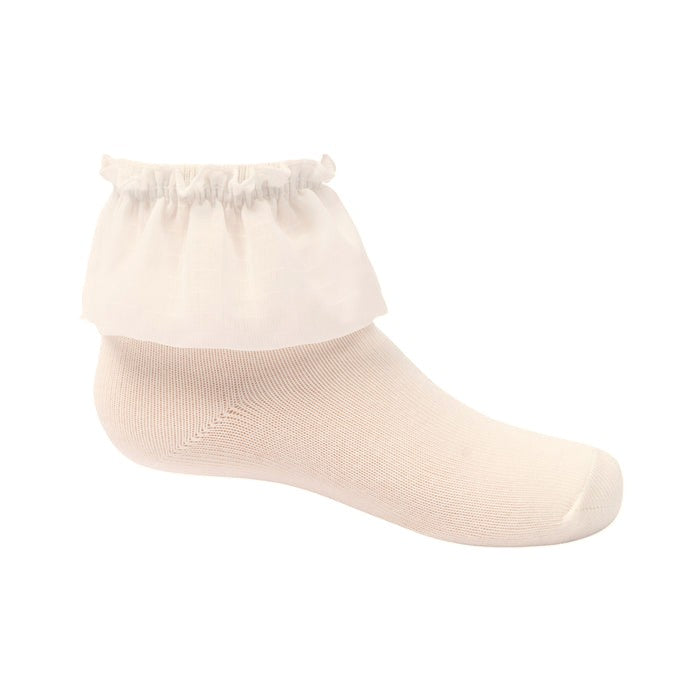 1419 ZUBII SHEER BUBBLE RUFFLE SOCK