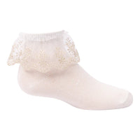 1429 ZUBII ELEGANT RUFFLE ANKLE SOCK