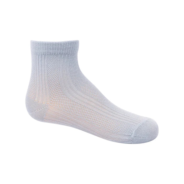 1443 ZUBII FISHNET STRIPE MODAL ANKLE SOCK