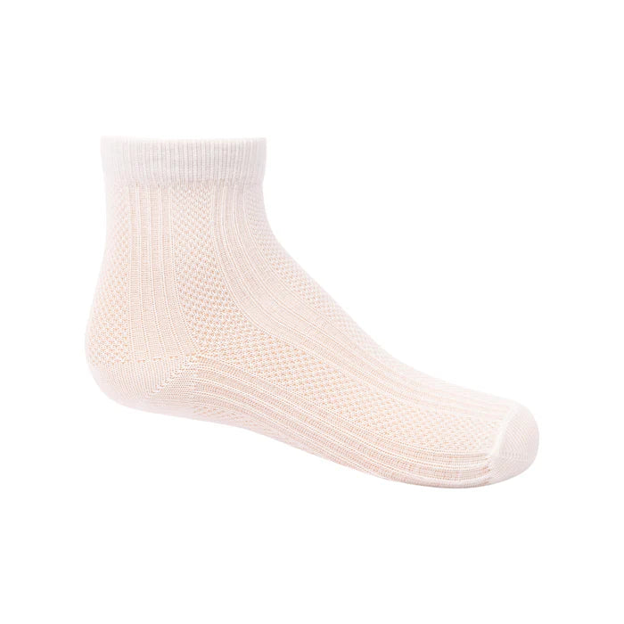 1443 ZUBII FISHNET STRIPE MODAL ANKLE SOCK
