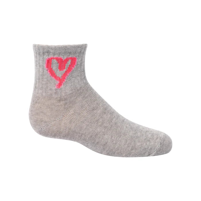 1448 ZUBII HOT PINK HEART ANKLE