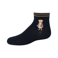 1546 ZUBII PRINTED TEDDY ANKLE SOCKS