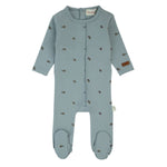 357B BONDOUX LEAF PRINT FOOTIE