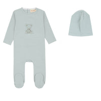 319B BONDOUX STRIPE FOOTIE 3PC LAYETTE