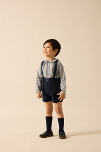 ANALOGIE PLAID EDITION BOYS OVERALL SHORTS