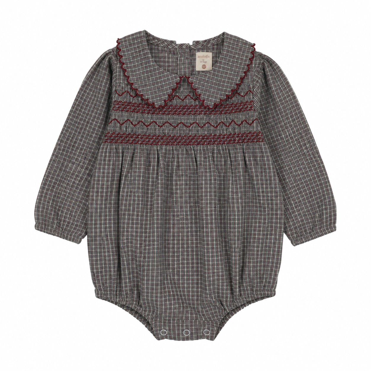 ANALOGIE PLAID EDITION GIRLS ROMPER