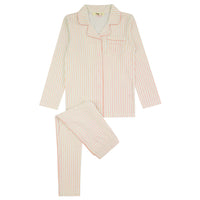 216018 NOGGI STRIPE BUTTON DOWN LOUNGEWEAR SET