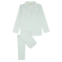 216018 NOGGI STRIPE BUTTON DOWN LOUNGEWEAR SET