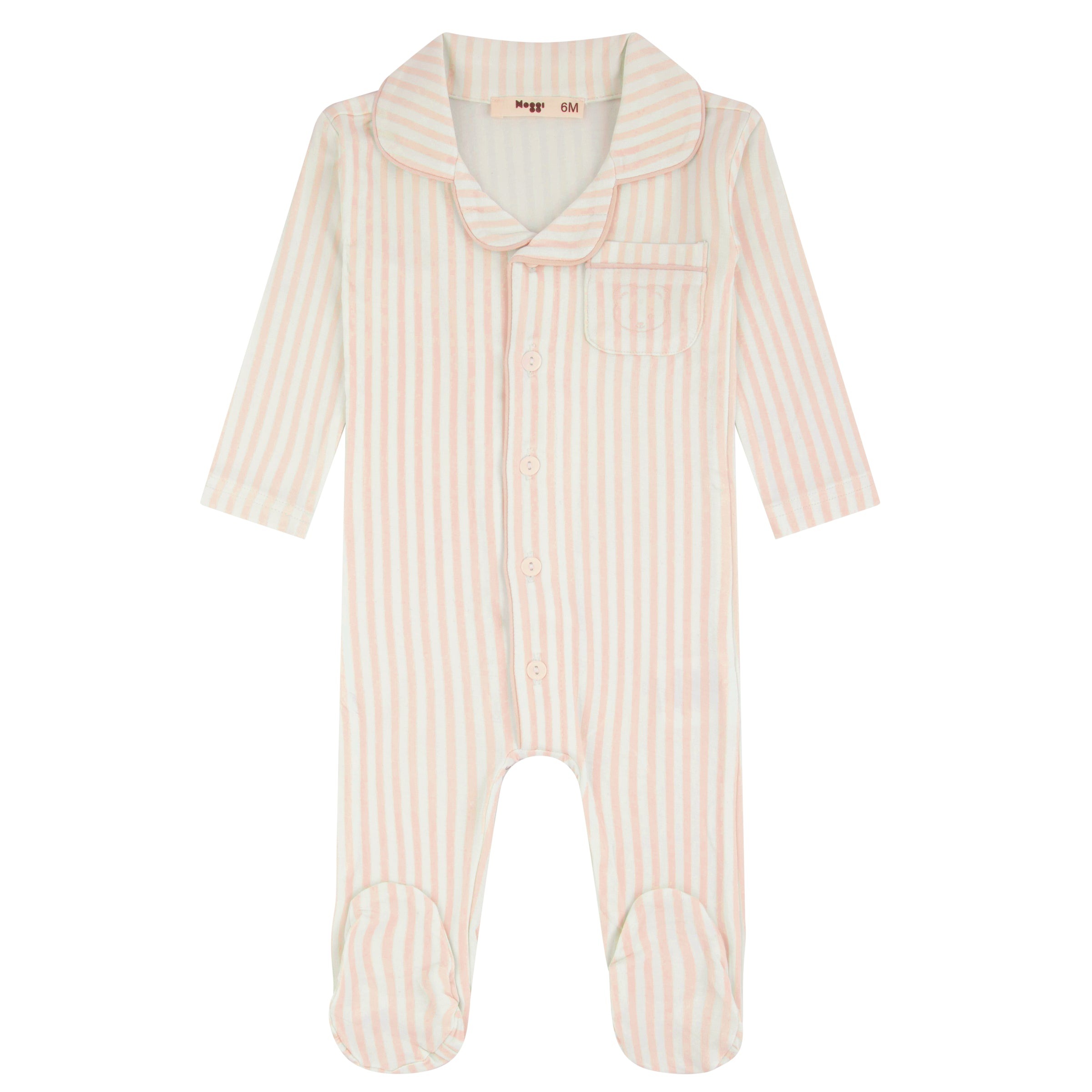 216218 NOGGI STRIPE BUTTON DOWN FOOTIE