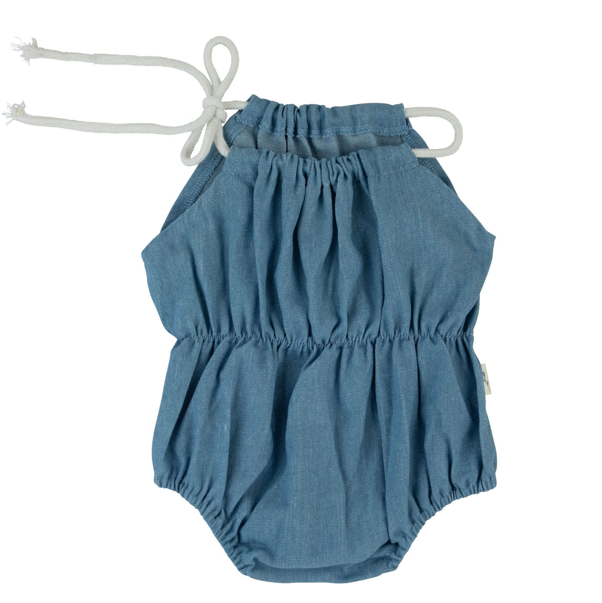 229B BONDOUX TERRY/DENIM ROMPER