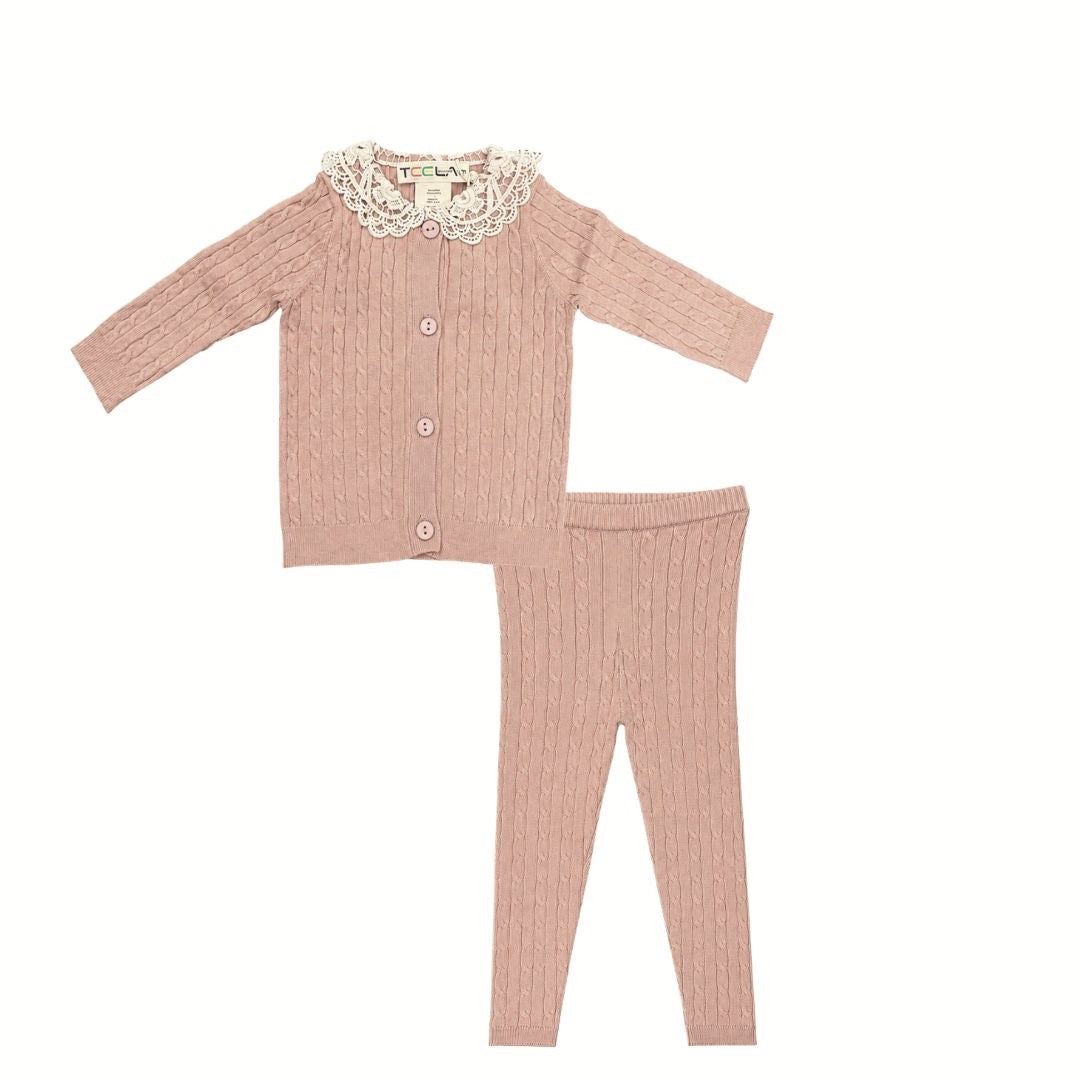 23-274 TEELA KNIT CABLE 2PC SET