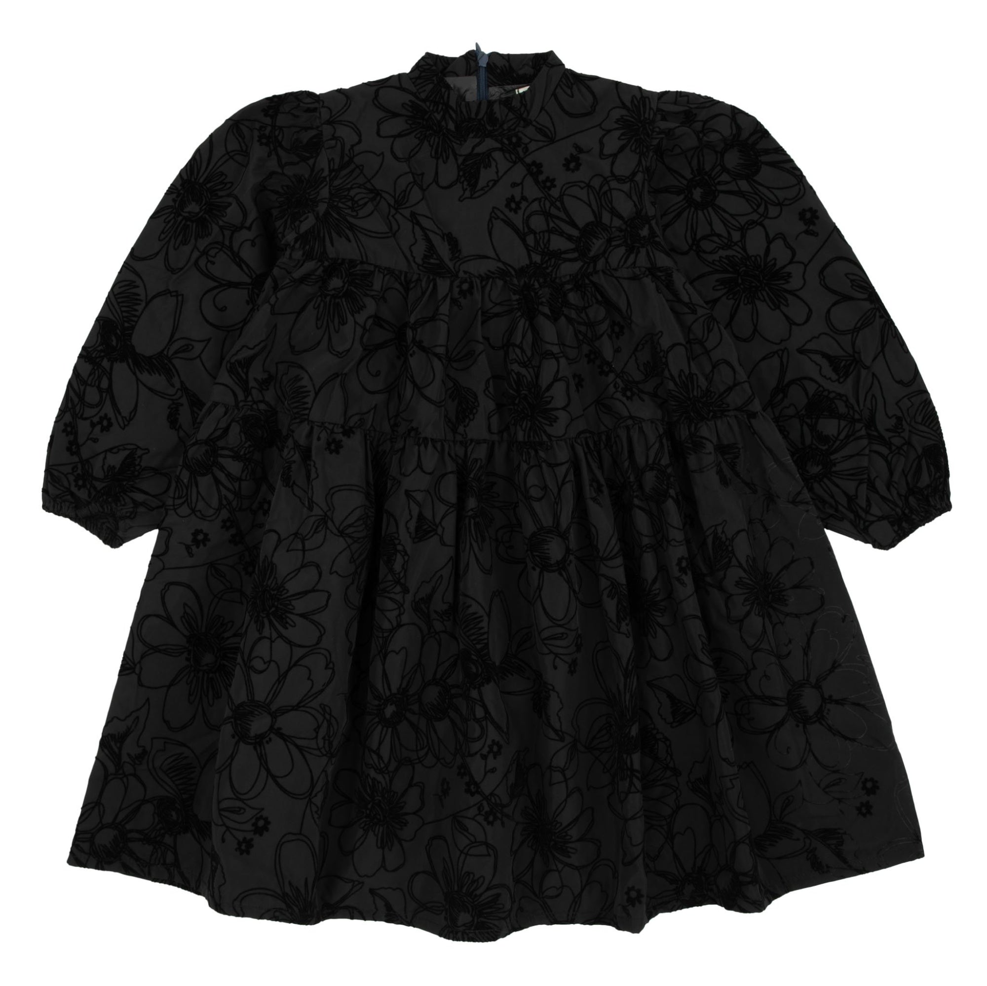 817DR BONDOUX GIRLS VELVET PRINT DRESS
