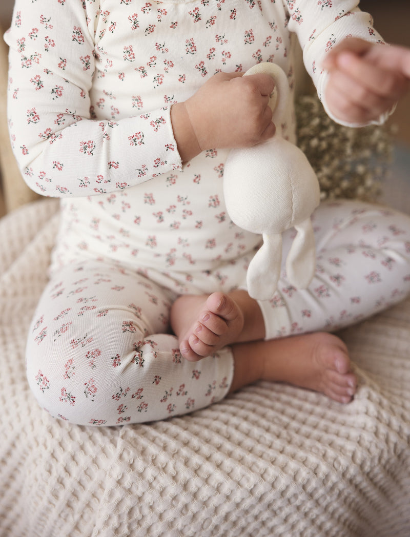 LILETTE VINTAGE FLORAL FOOTIE + BONNET