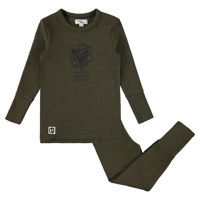 40038 PIXIE LABEL SCRIBBLE PAJAMAS