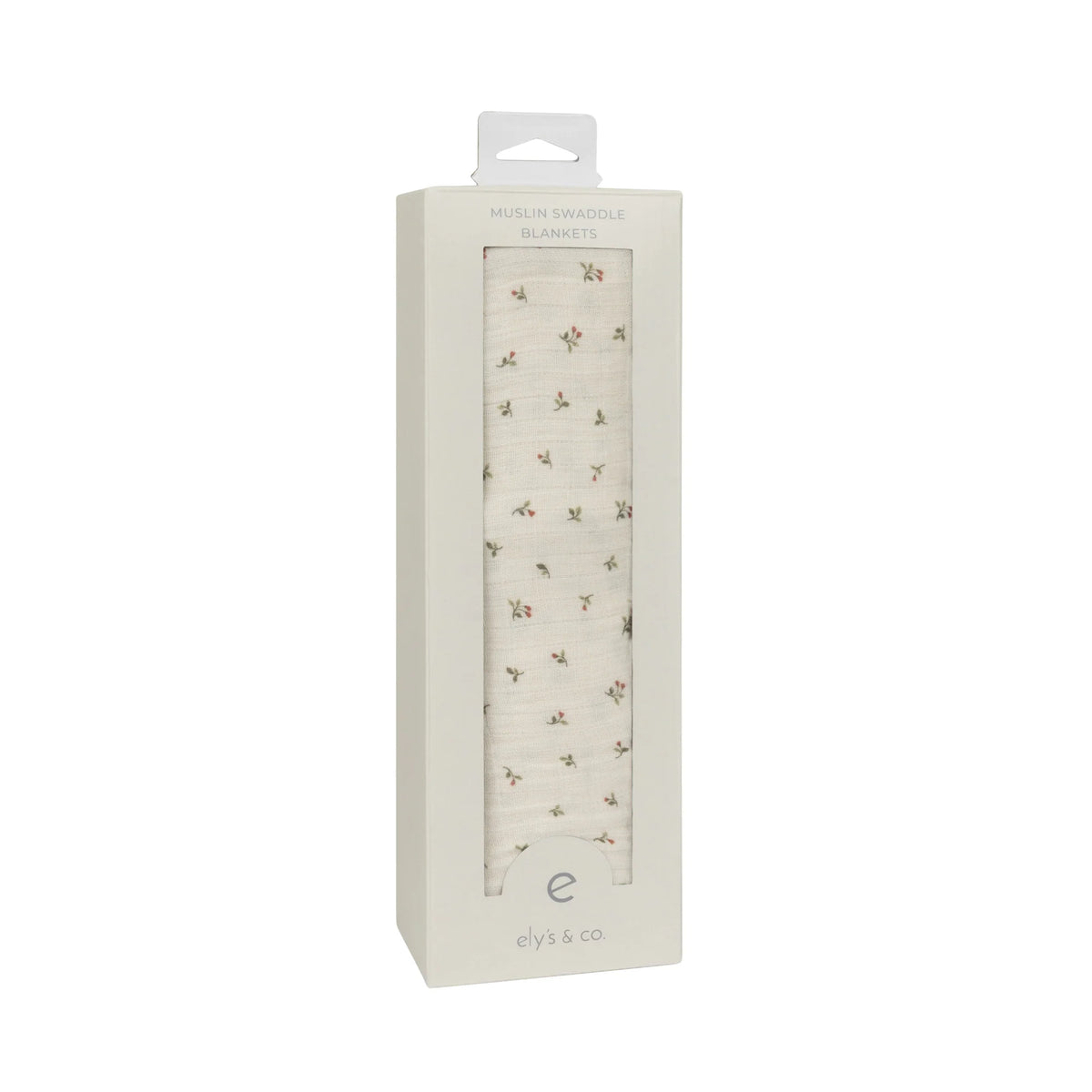 ELYS & CO FLORAL EMB. COLLAR MUSLIN SWADDLE