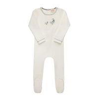 ELYS & CO COTTON CROSS STITCH DUCK COLLECTION FOOTIE