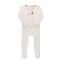 ELYS & CO COTTON CROSS STITCH DUCK COLLECTION FOOTIE