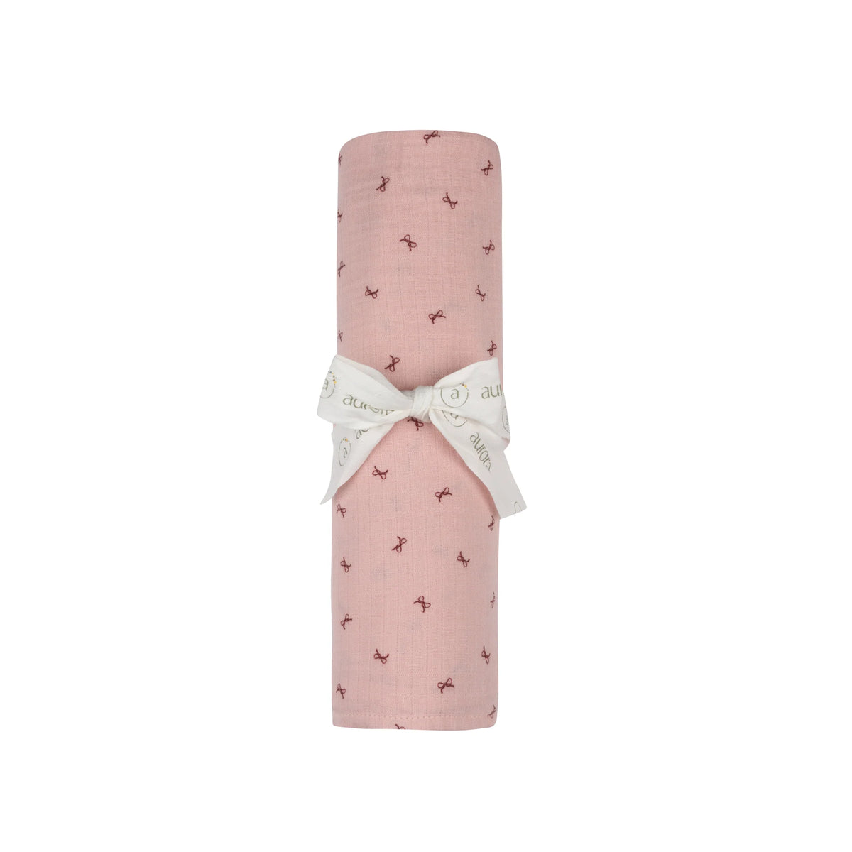 ELYS & CO BOW PATTERN COLLECTION MUSLIN SWADDLE