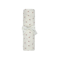 ELYS & CO BOW PATTERN COLLECTION MUSLIN SWADDLE